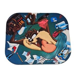 Vintage 1994 Looney Tunes Warner Bros. Taz Tasmanian Devil Computer Mouse Pad